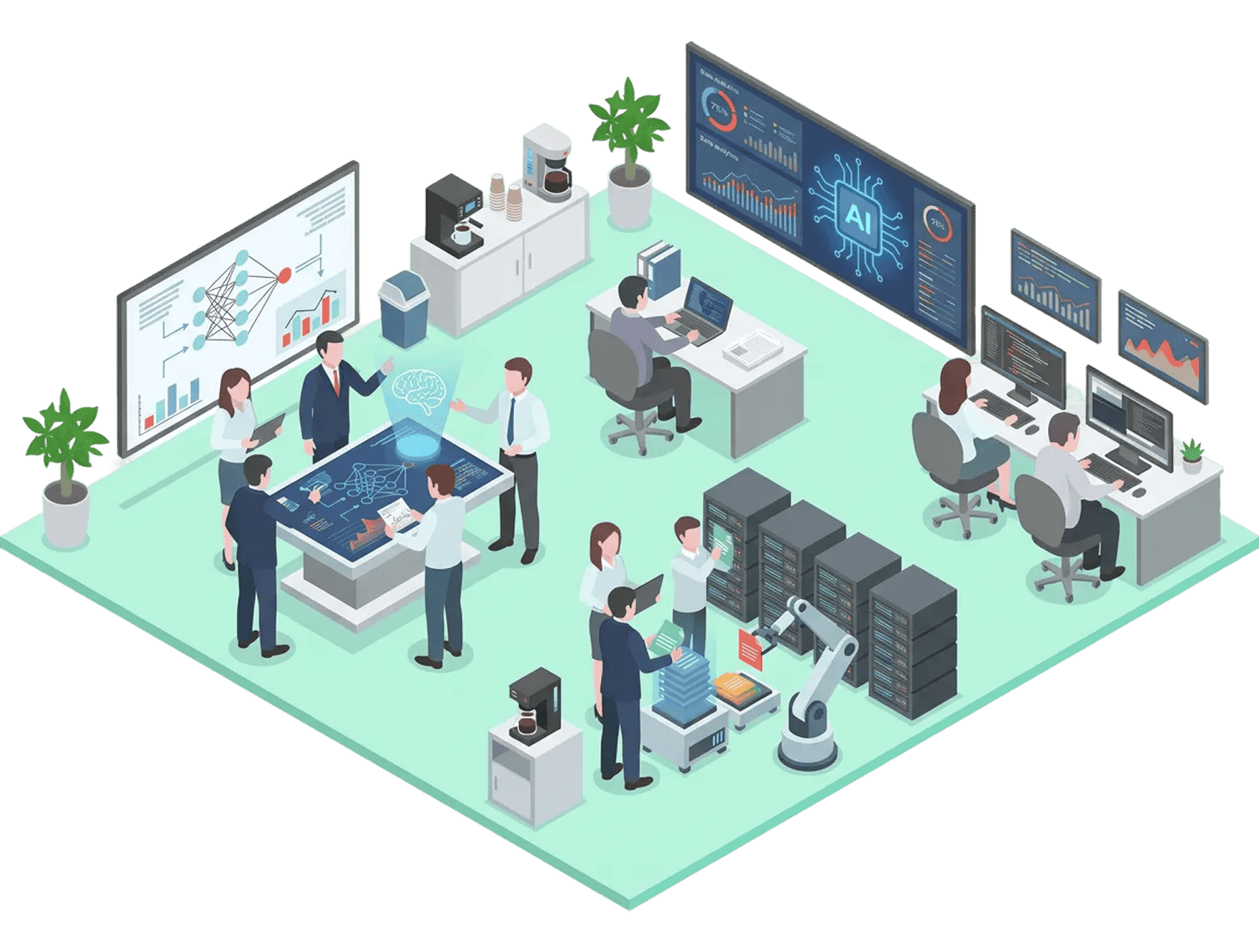 AI開発・データ活用支援のイラスト