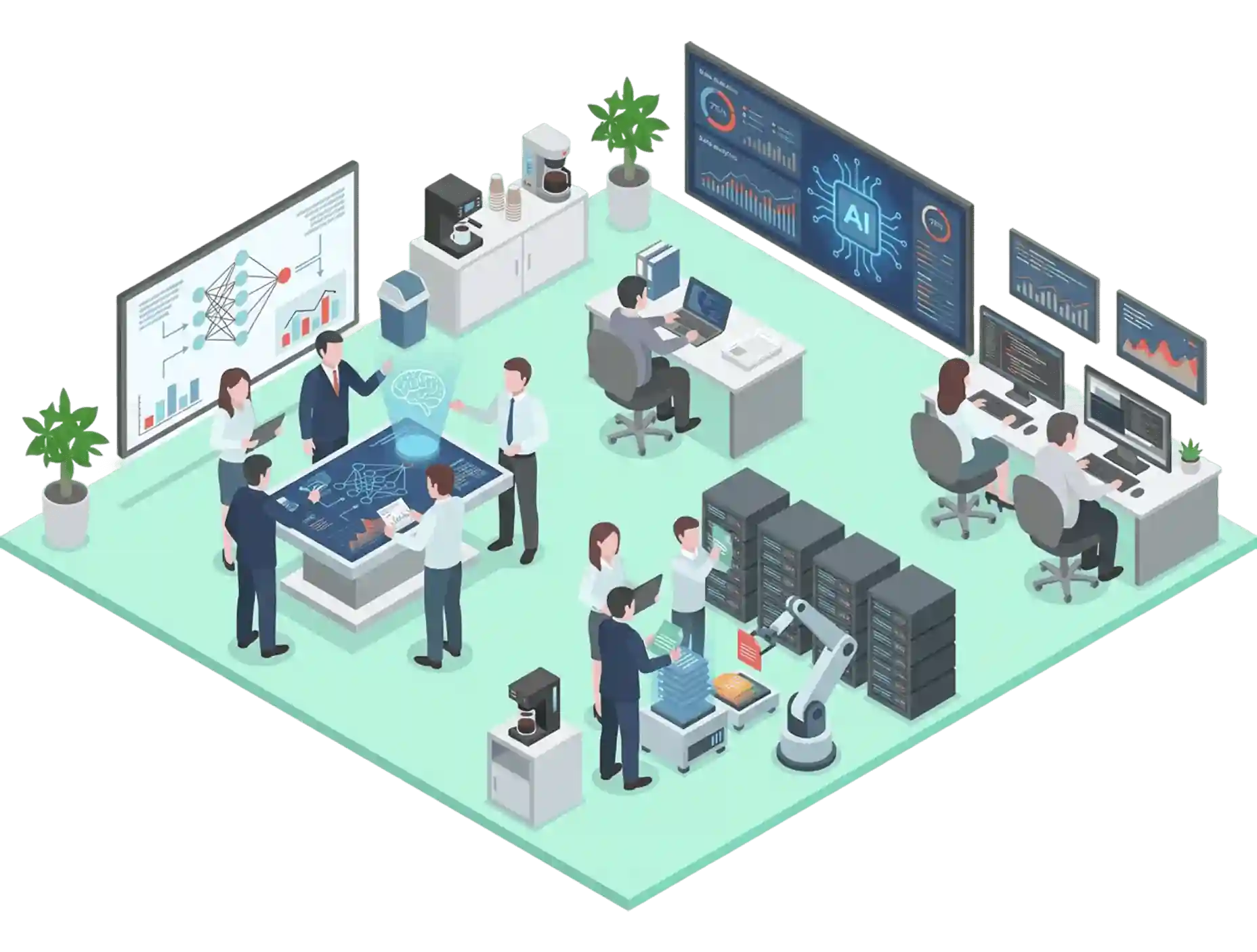 AI開発・データ活用支援のイラスト