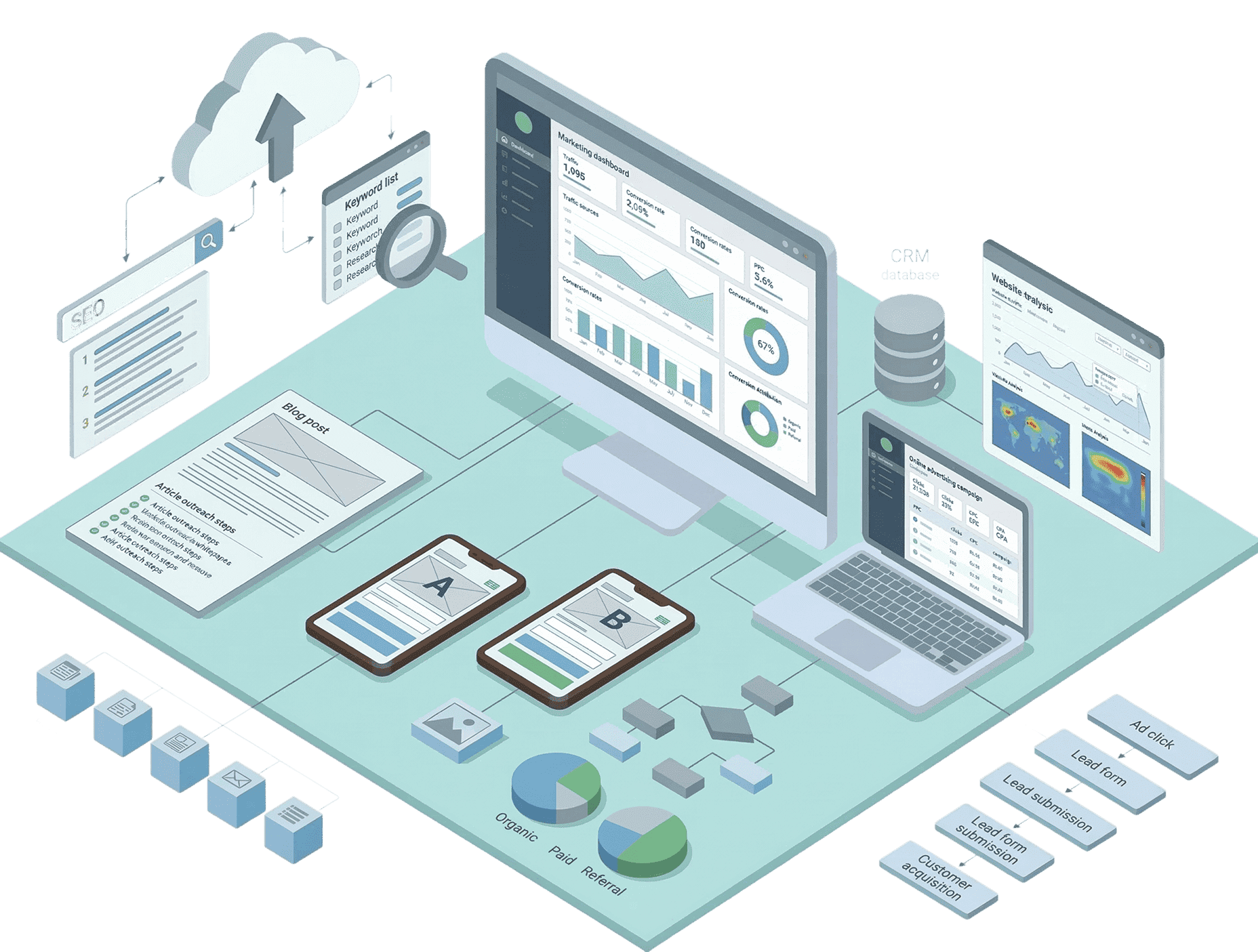 Web集客・成果改善のイラスト