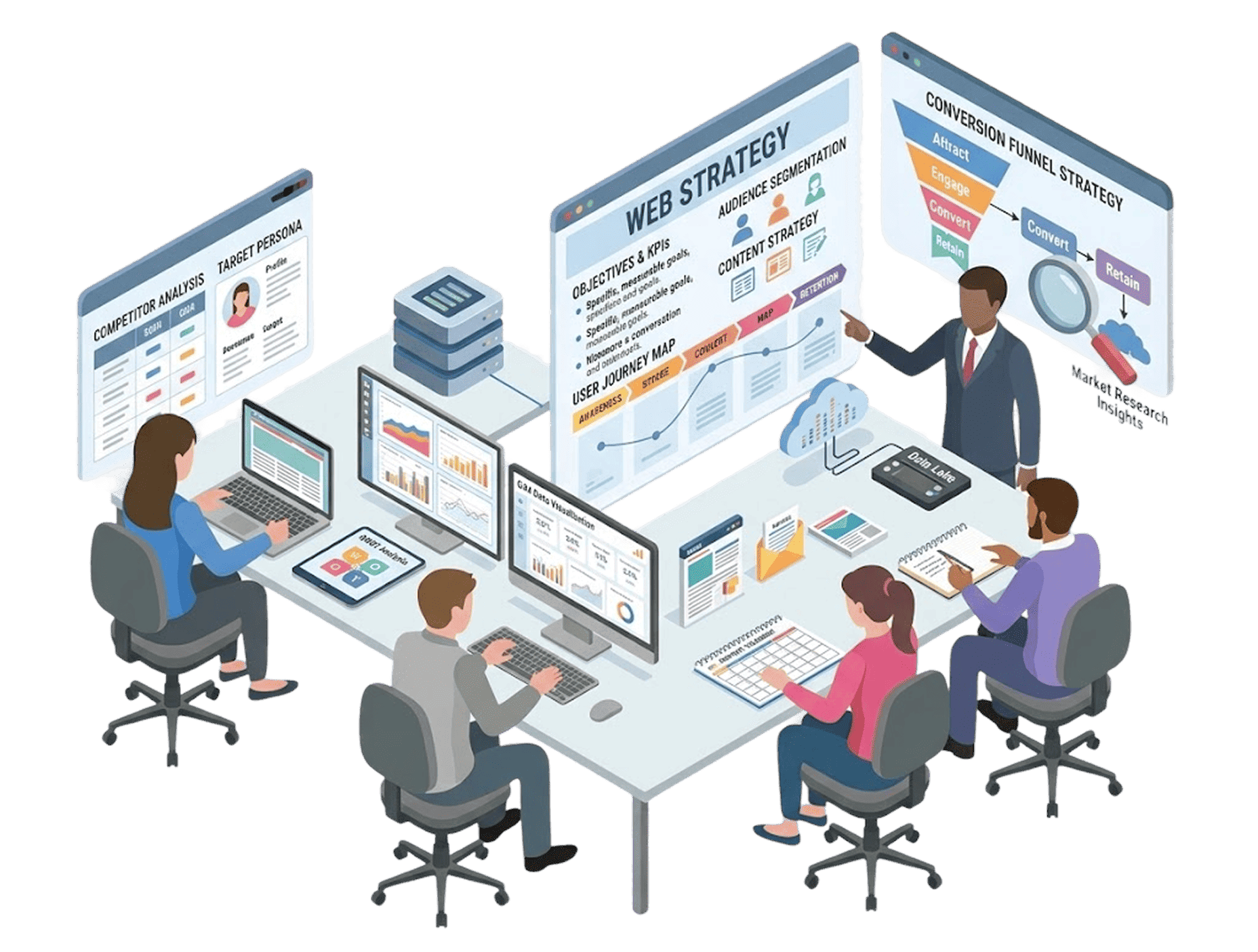 Web戦略・設計のイラスト