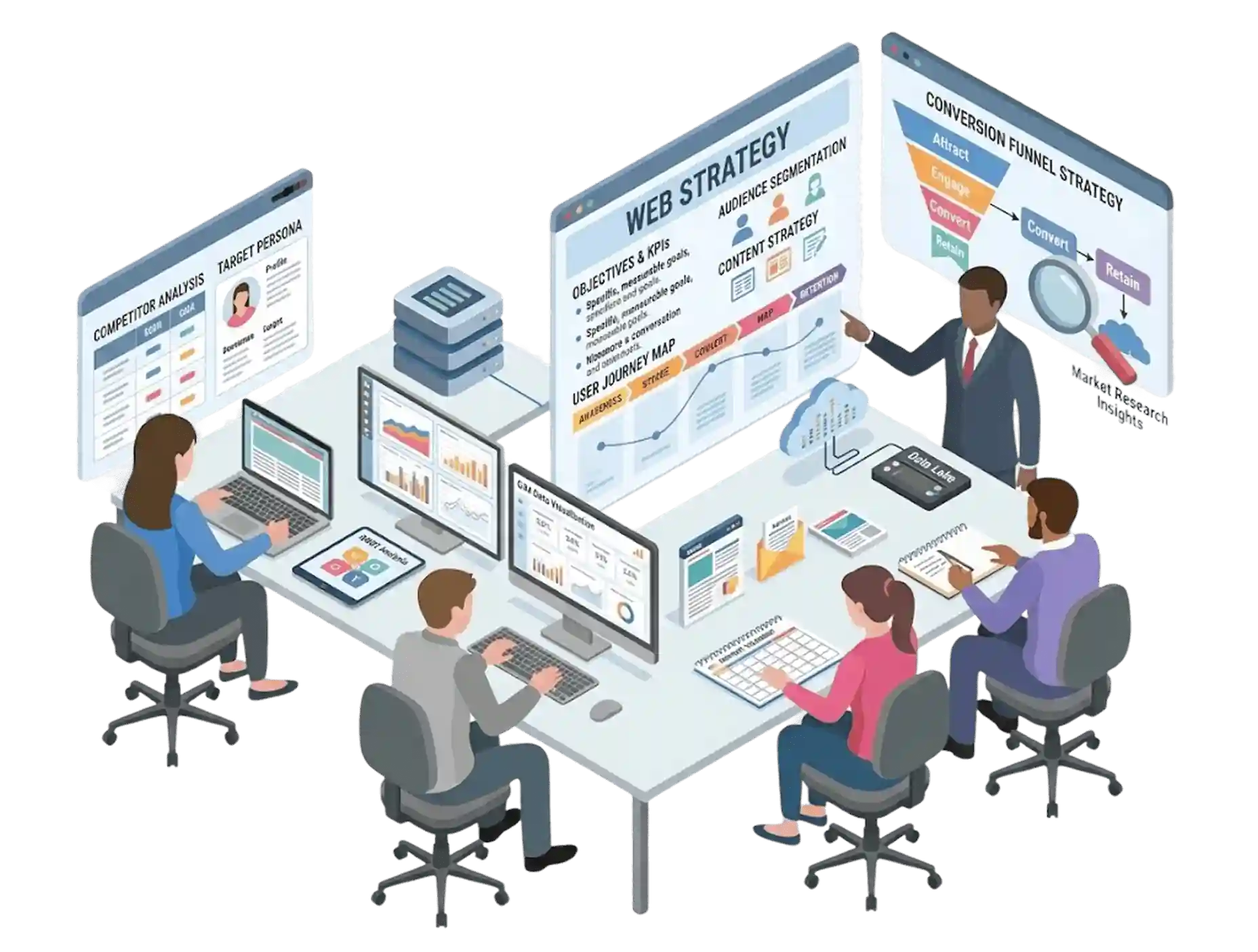 Web戦略・設計のイラスト