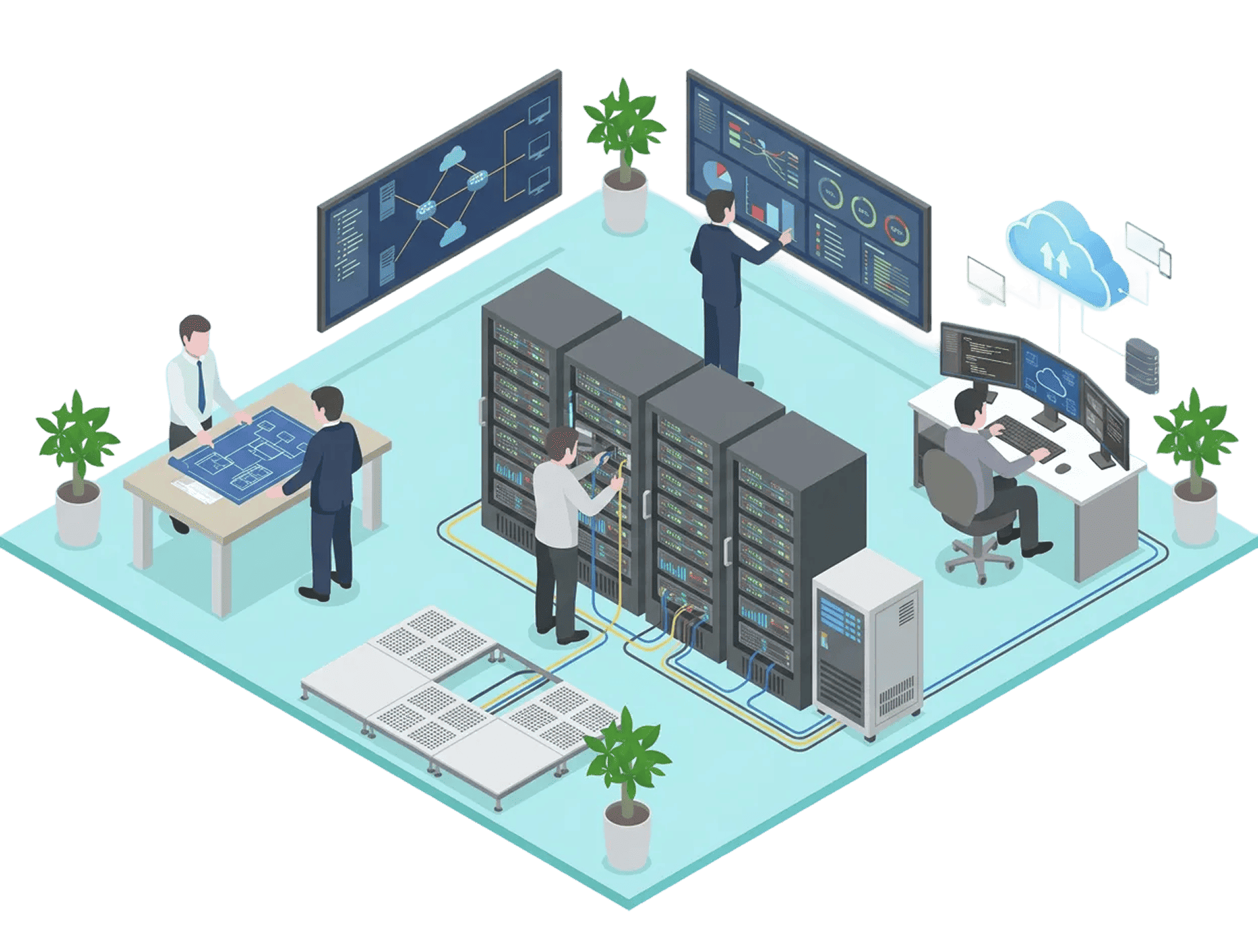 インフラ基盤構築・運用支援のイラスト