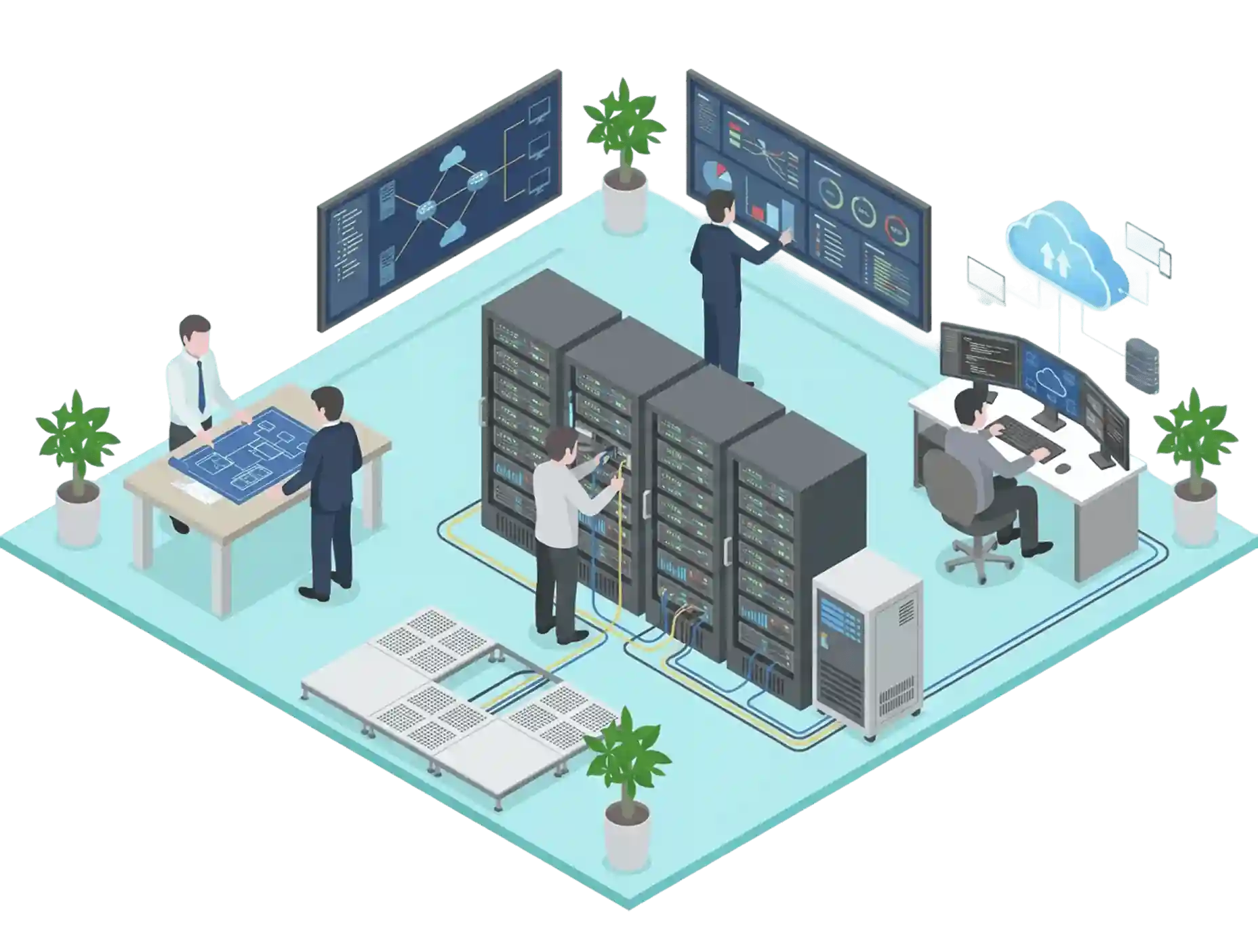 インフラ基盤構築・運用支援のイラスト