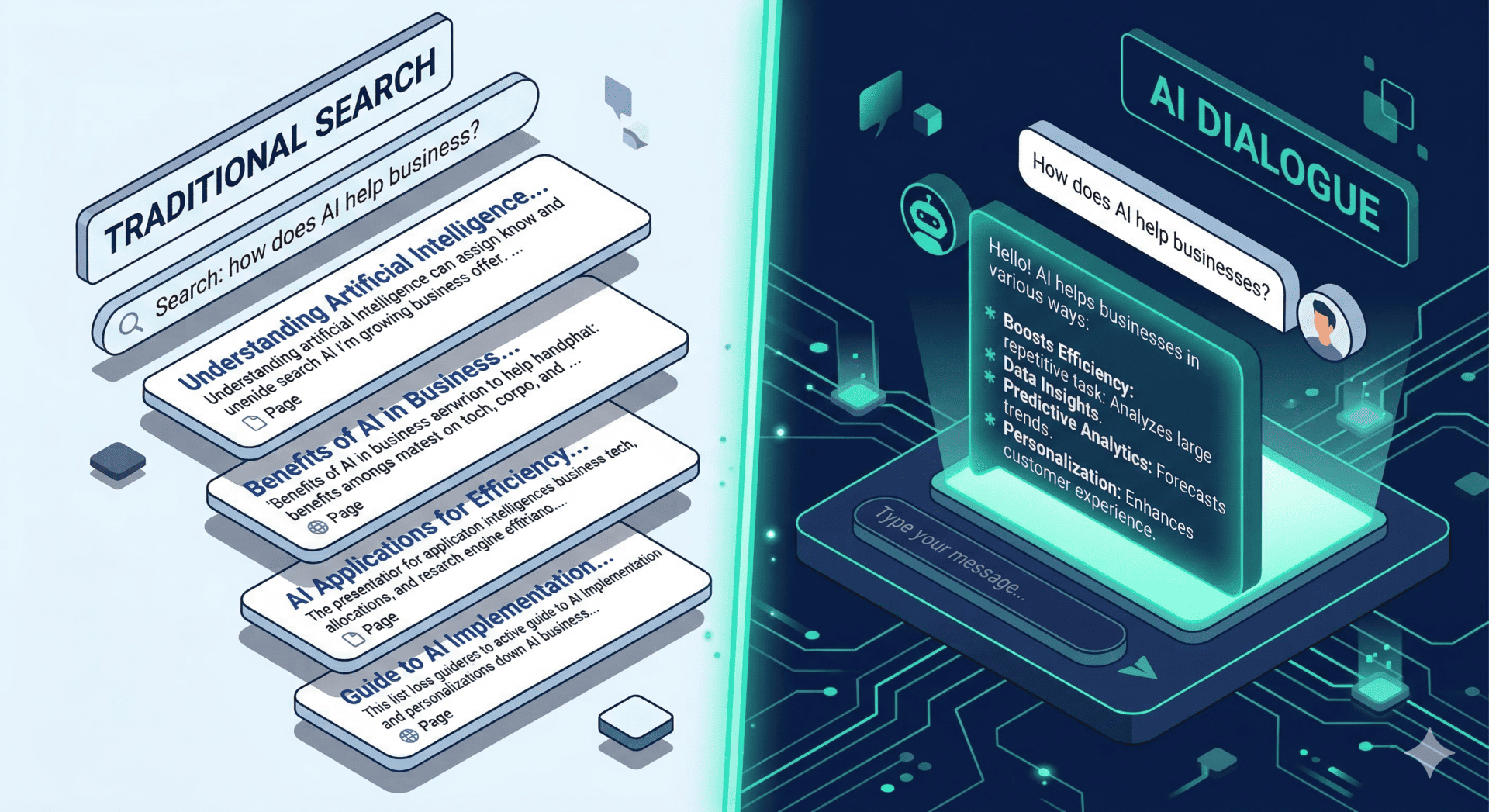 検索からAIへの対話への移行