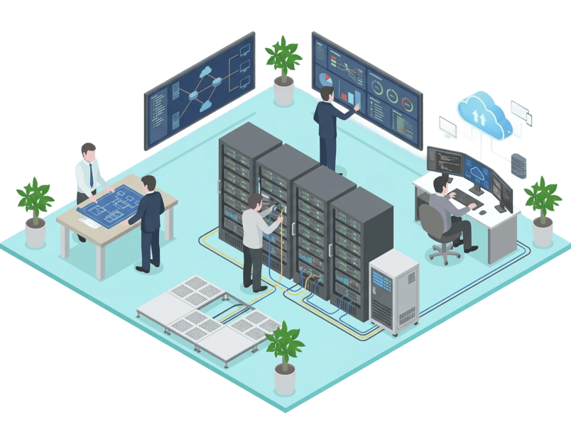 インフラ基盤構築のイラスト