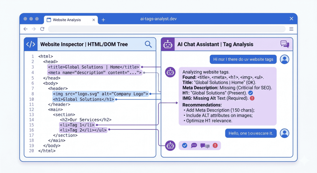 タグ設定をAIと一緒にやるイラスト